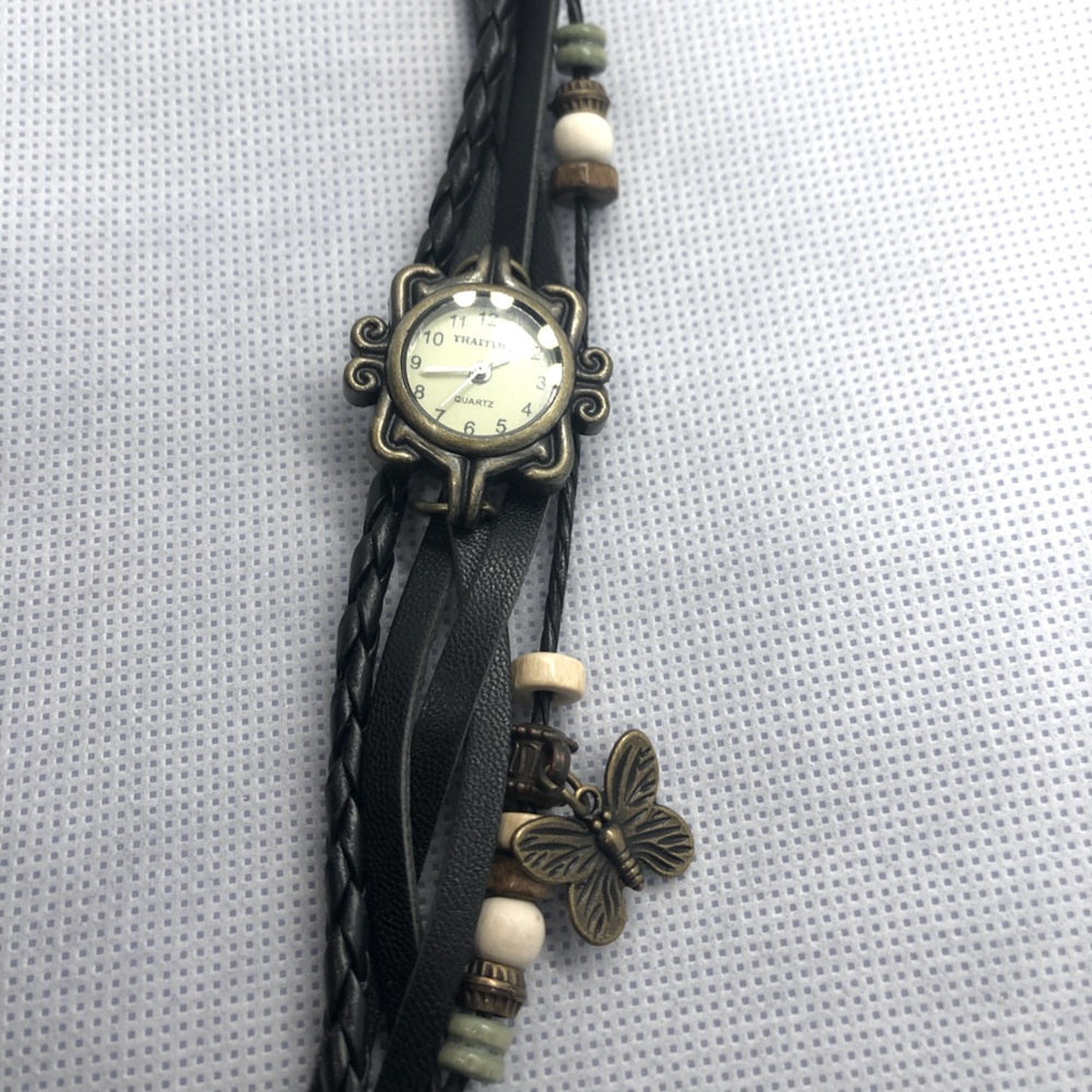Beautiful Black Leather Watch✨